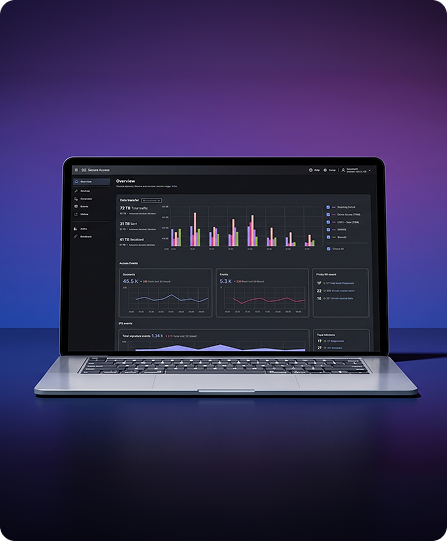 Especialista monitoreando seguridad en la nube con arquitectura Cisco SASE